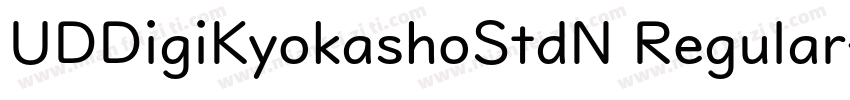 UDDigiKyokashoStdN Regular字体转换